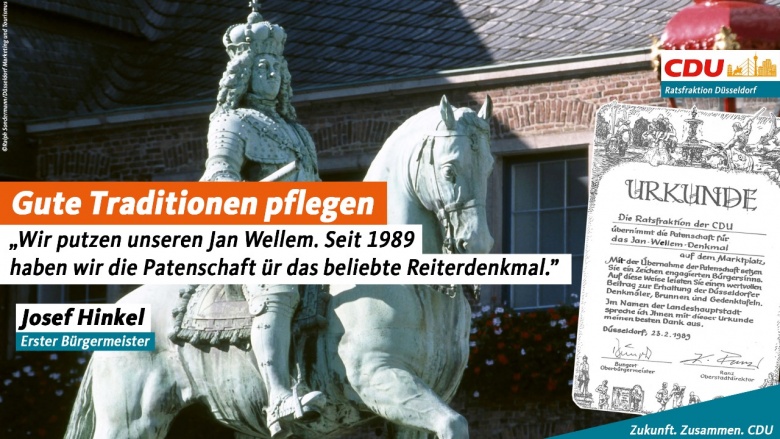 Reinigung Jan-Wellem-Denkmal Reinigung Jan-Wellem-Denkmal