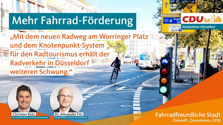 Radweg am Worringer Platz Radweg am Worringer Platz