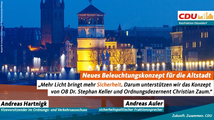 Neues Beleuchtungskonzept für die Düsseldorfer Altstadt