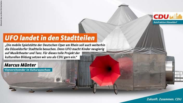 UFO landet in den Stadtteilen