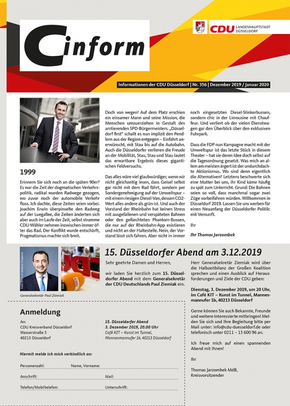 C-Inform: Mitgliedermagazin Dezember 2019/Januar 2020 C-Inform: Mitgliedermagazin Dezember 2019/Januar 2020