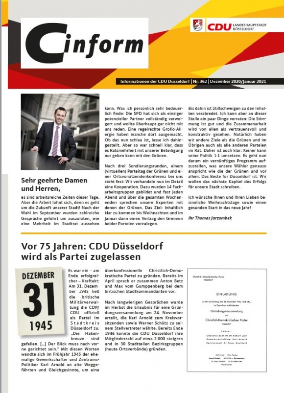 C-Inform: Mitgliedermagazin Dezember 2020/Januar 2021 C-Inform: Mitgliedermagazin Dezember 2020/Januar 2021